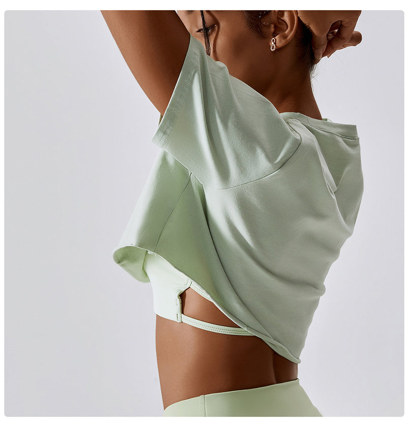 Women’s Sports & Leisure Cotton-Spandex Top – Soft, Stretchy, Breathable | Available in 5 Colors