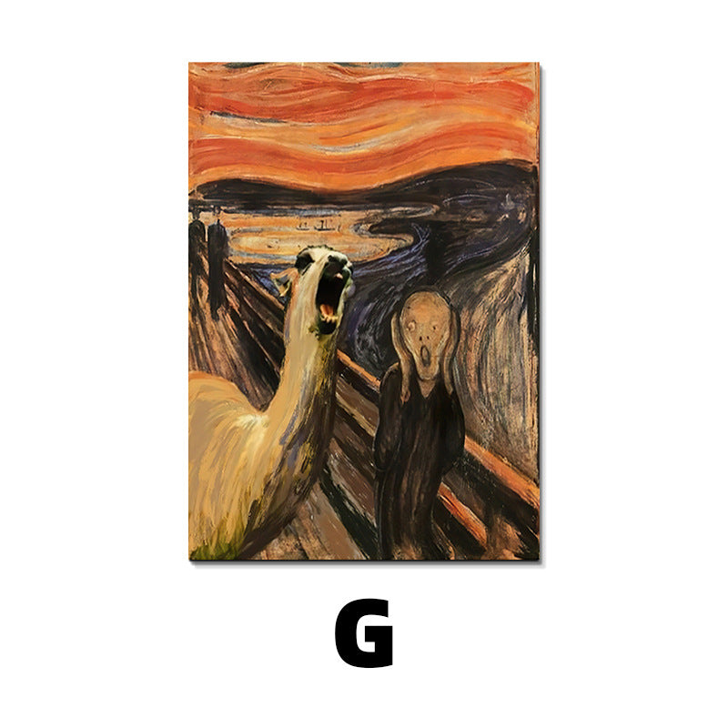 Entrance High-Grade Canvas Hanging Painting – Modern Solid Wood Wall Art