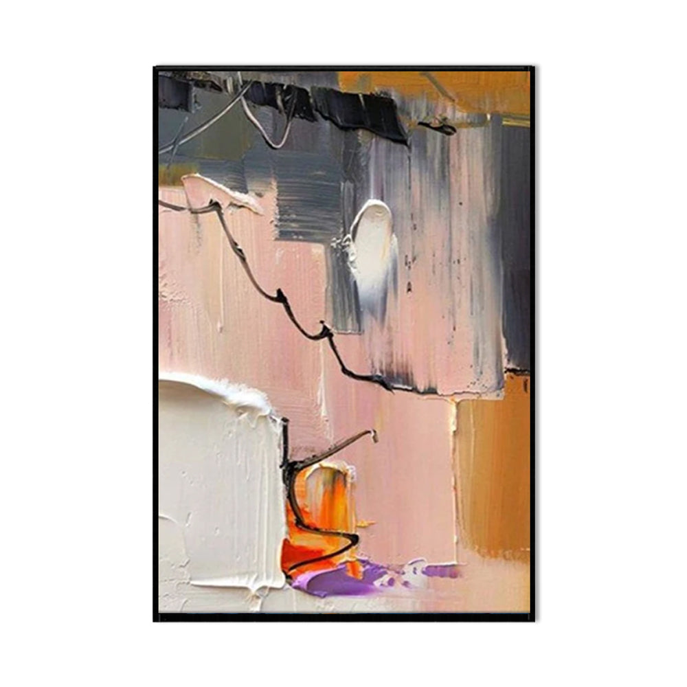 Modern Handmade Abstract Oil Painting on Canvas – Luxury Wall Art for Living Room