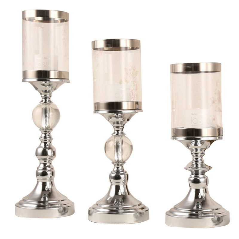 Glass Candle Holder – Elegant Three-Size Decorative Candlestick
