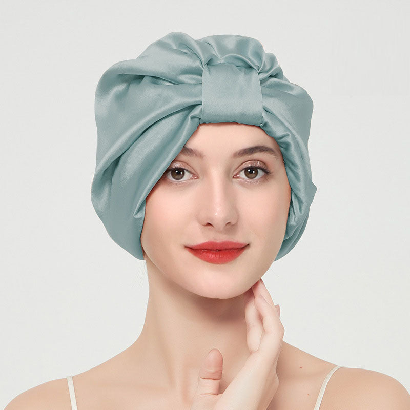 Luxury Satin French Nightcap – Double‑Layer Hair‑Care Sleep Bonnet for All Seasons