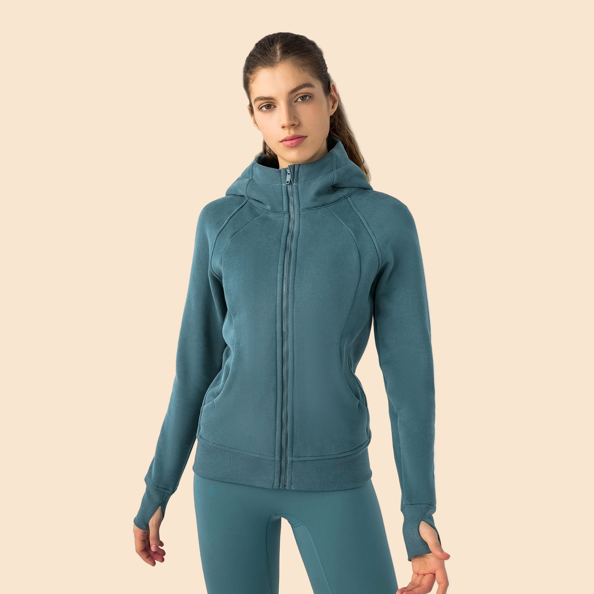 Thick Warm Hooded Sports Jacket for Men &amp; Women – Fitness &amp; Running Hoodie