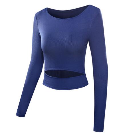 Women’s Crop Top – Long Sleeve Workout Shirt for Gym, Running & Fitness Training | Breathable Sportswear