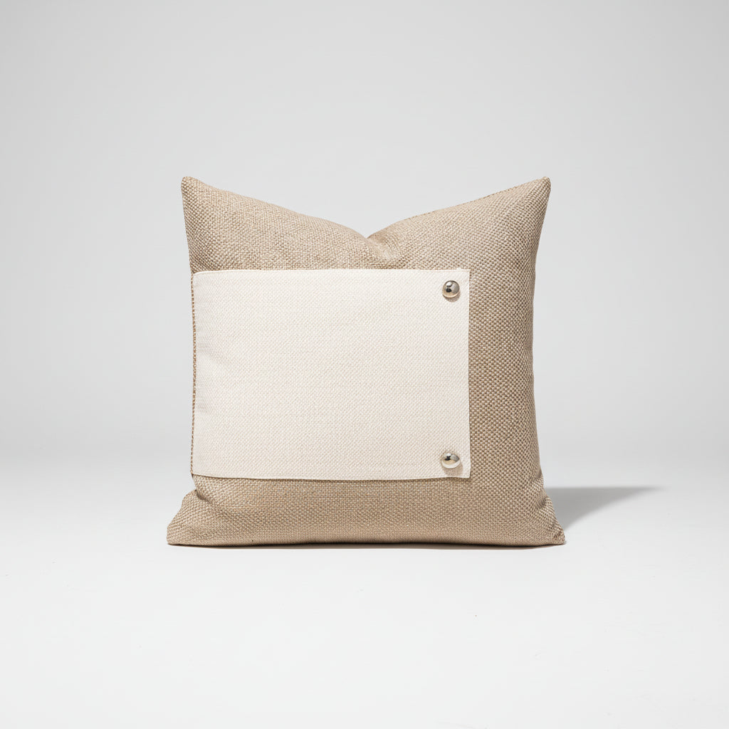 Scandinavian Woven Leather –  Sofa Cushion Case