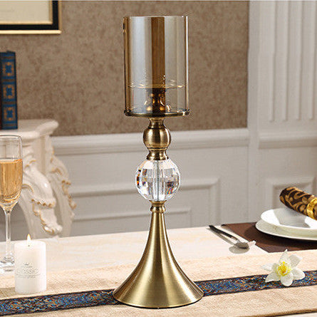 European Glass Horn Candle Holder – Geometric Decorative Candlestick