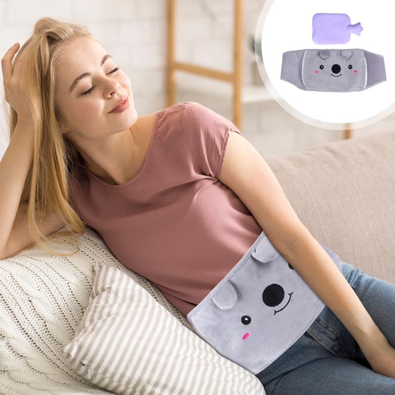 Hot Water Bottle Bag with Warm Plush Waist Cover – Cozy Heat for Comfort & Relief
