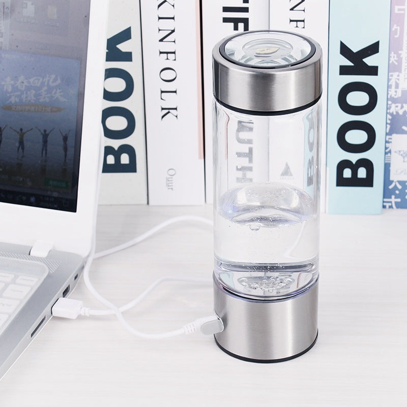 Electric Hydrogen Water Bottle – Portable Hydrogen-Rich Generator Cup | Antioxidant, Detox & Wellness Hydration Technology