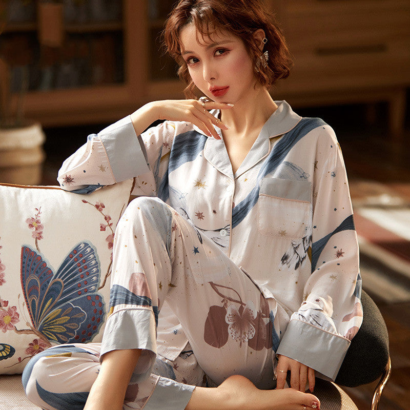 Soft Viscose Ladies Pajama Set – Lightweight Printed Sleepwear for Women