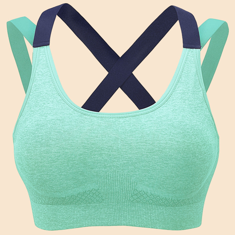 Soutien desportivo feminino para ioga, corrida e fitness – com suporte, respirável e com um bonito design nas costas.