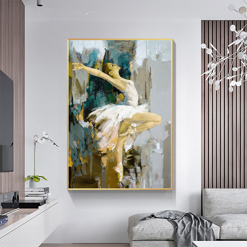 Custom Frameless Decorative Canvas Painting – Modern Living Room Wall Art