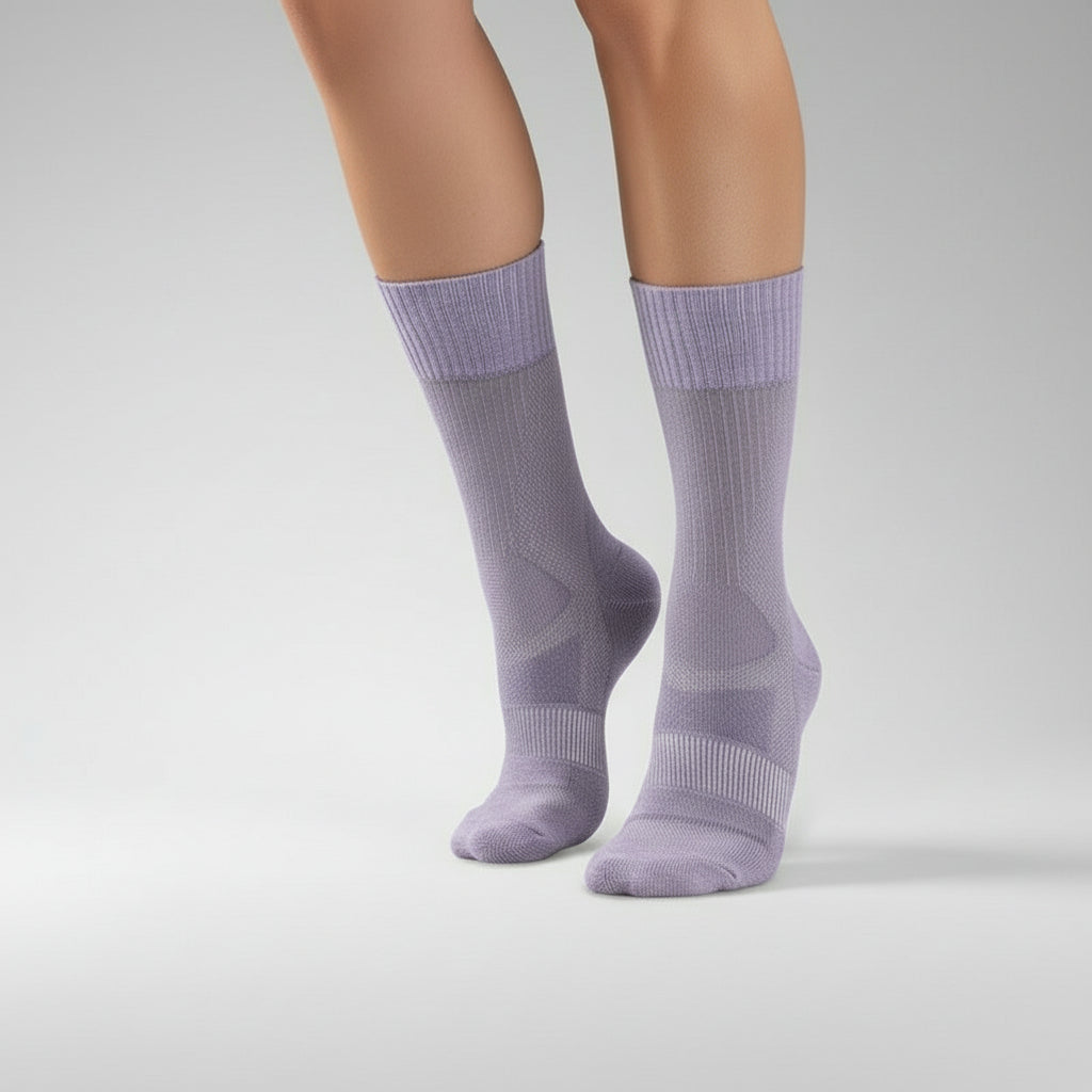 Outdoor Merino Wool Hiking Socks – Breathable, High-Tube, Cushioned Sports Socks for Mountain Activities