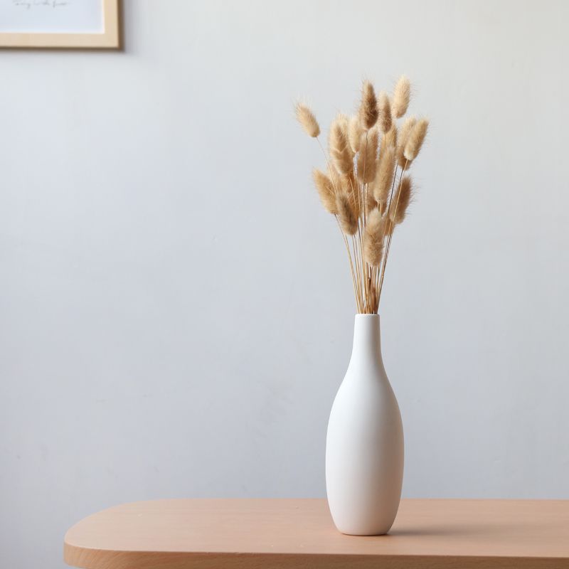 White Porcelain Ceramic Vase – Minimalist Literary Home Decoration