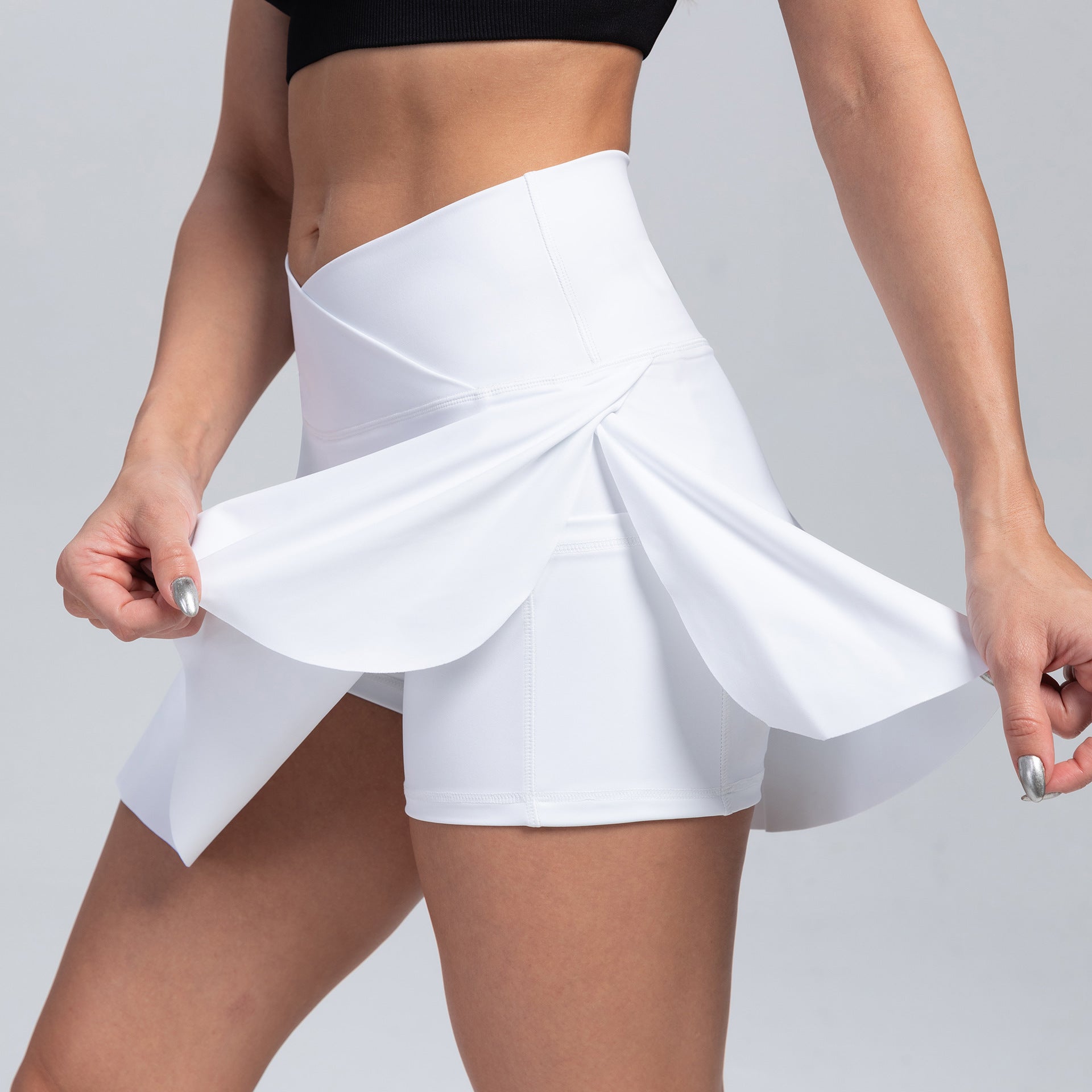 High-Waist Sport Skirt with Built-In Shorts for Women – Tennis, Yoga & Outdoor Fitness