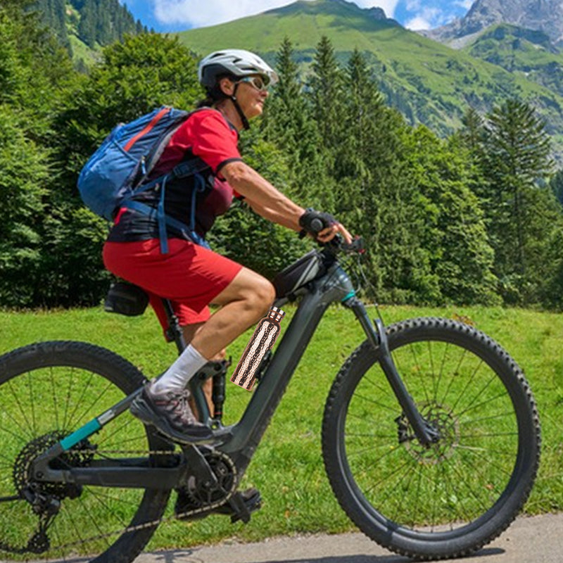 Pure Copper Hammer-Pattern Water Bottle | Leakproof Sports Bottle for Gym, Cycling & Travel