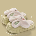 Cute Rabbit Winter Fuzzy Slippers – Warm Plush Cartoon House Shoes for Women
