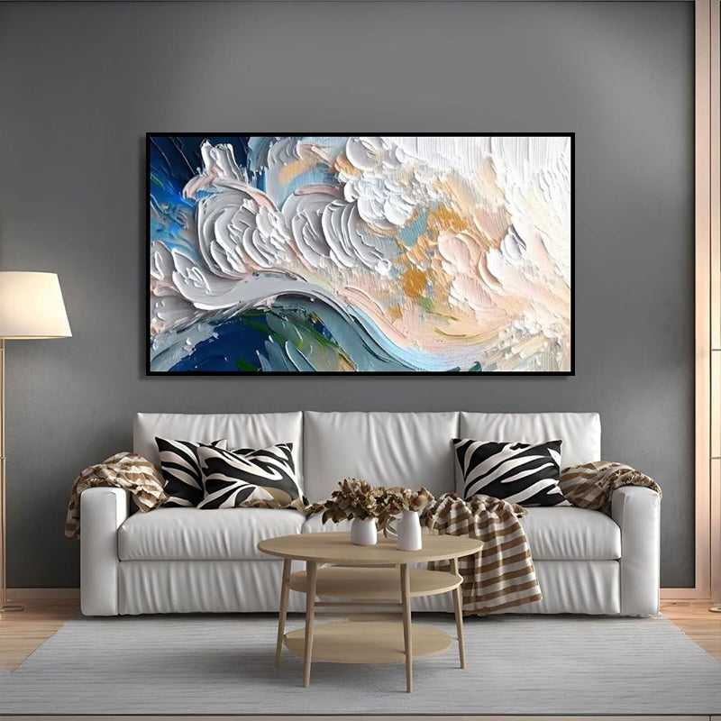Handmade Modern Landscape Oil Painting on Canvas – Unframed Wall Art