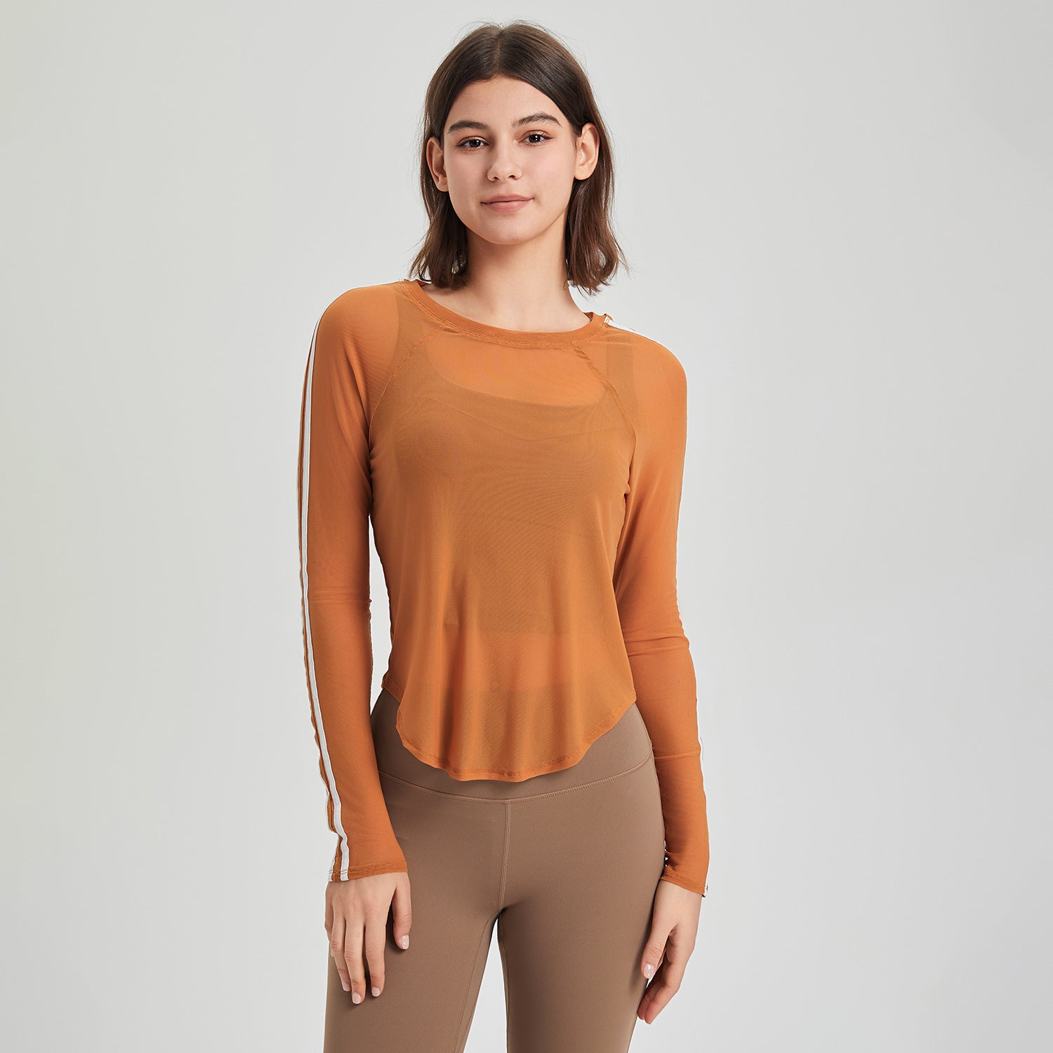 Breathable Long Sleeve Sports T-Shirt for Women | Lightweight Nylon Pullover for Spring & Autumn