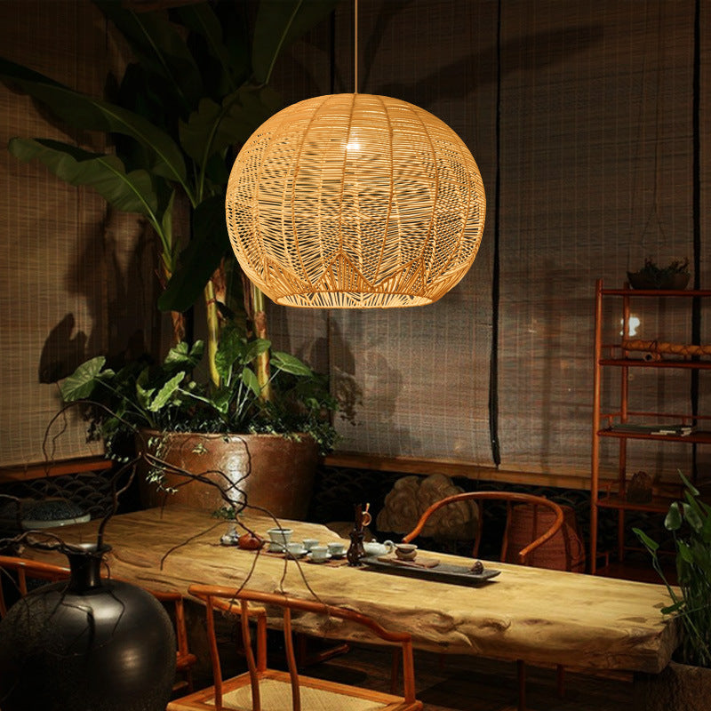 Japanese Zen Rattan Chandelier – Creative Modern Design Lighting