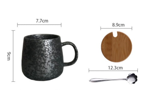 Underglaze Hand-Painted Ceramic Mug – Creative Office & Breakfast Cup