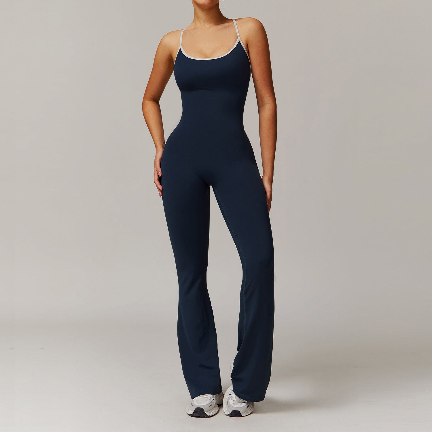 Women’s Breathable Jumpsuit – All-Season Solid Color Activewear
