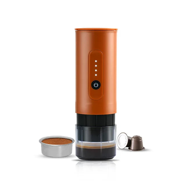 Italian Coffee Machine – Handheld Electric Travel Coffee Maker for Capsules & Powder