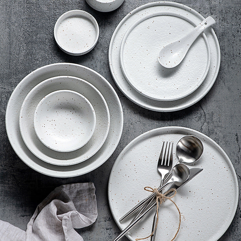 Porcelain Dinnerware Set – Elegant Rice, Noodle Bowls & Plates