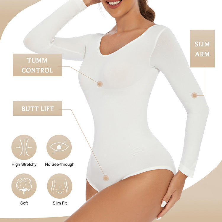 Cinta Modeladora Mentyclothing Control Hip Lift – Corset de manga comprida para mulher para levantar o rabo e dar suporte abdominal.