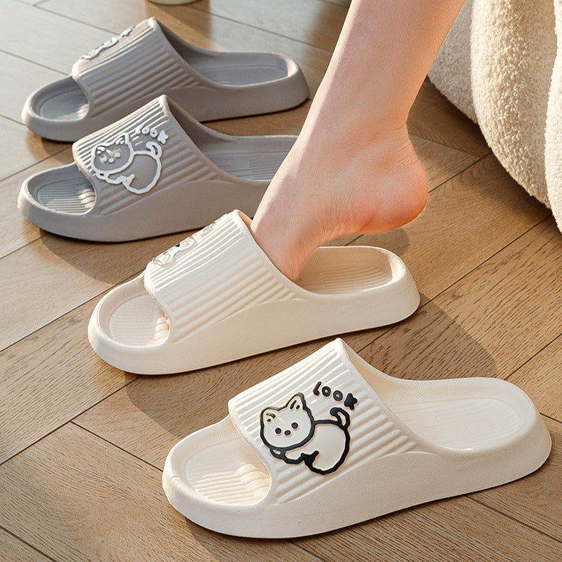 Cute Cat Flip-Flop Slippers – Anti-Slip, Breathable & Lightweight Unisex Home Slippers