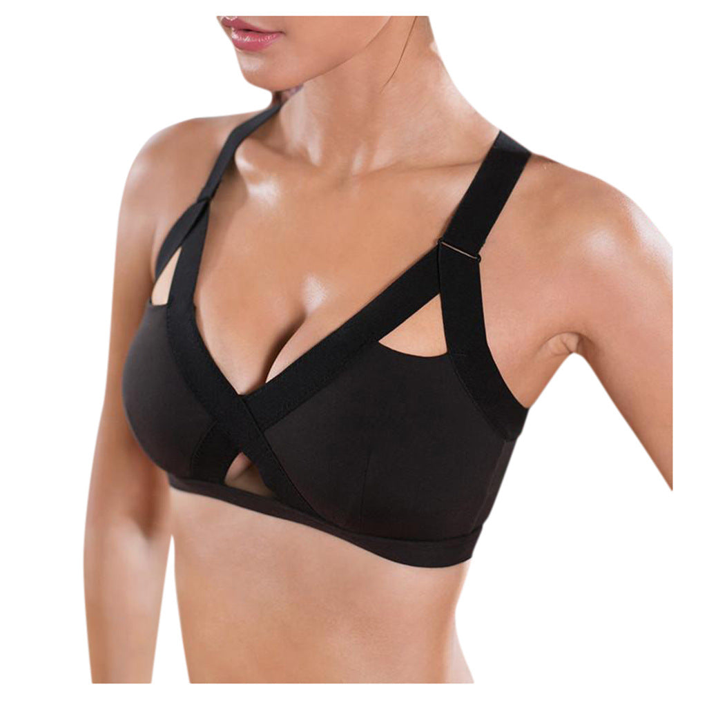 Shockproof Milk-Silk Sports Bra – Sexy Vest-Style Full Cup | No-Rim Running Bra for Maximum Comfort