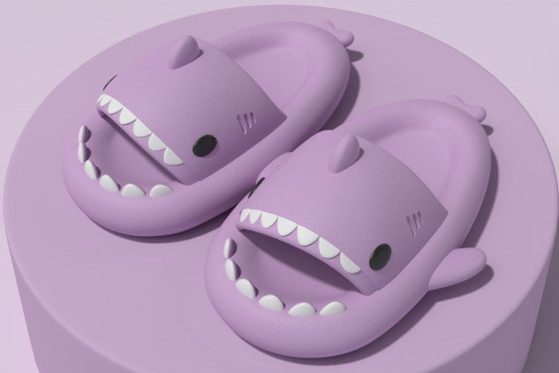 Shark Slippers – Soft Anti-Slip Thick-Sole Indoor & Outdoor Slides