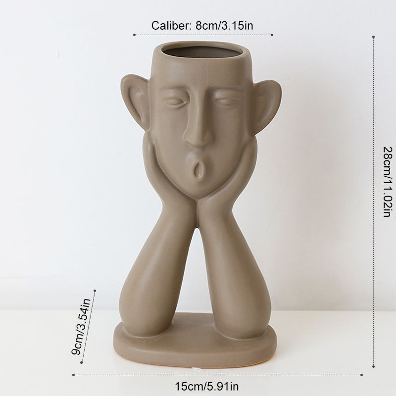 Creative Ceramic Vase Decoration – Handmade Elegant Home Ornament