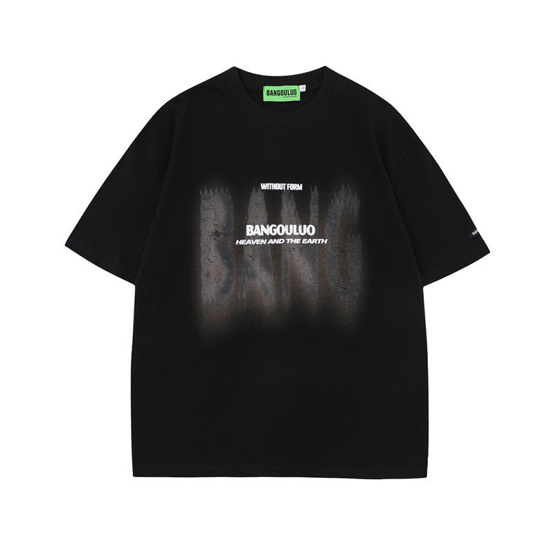 American Retro Loose-Fit Cotton Blend T-Shirt – Short Sleeve Unisex Casual Tee