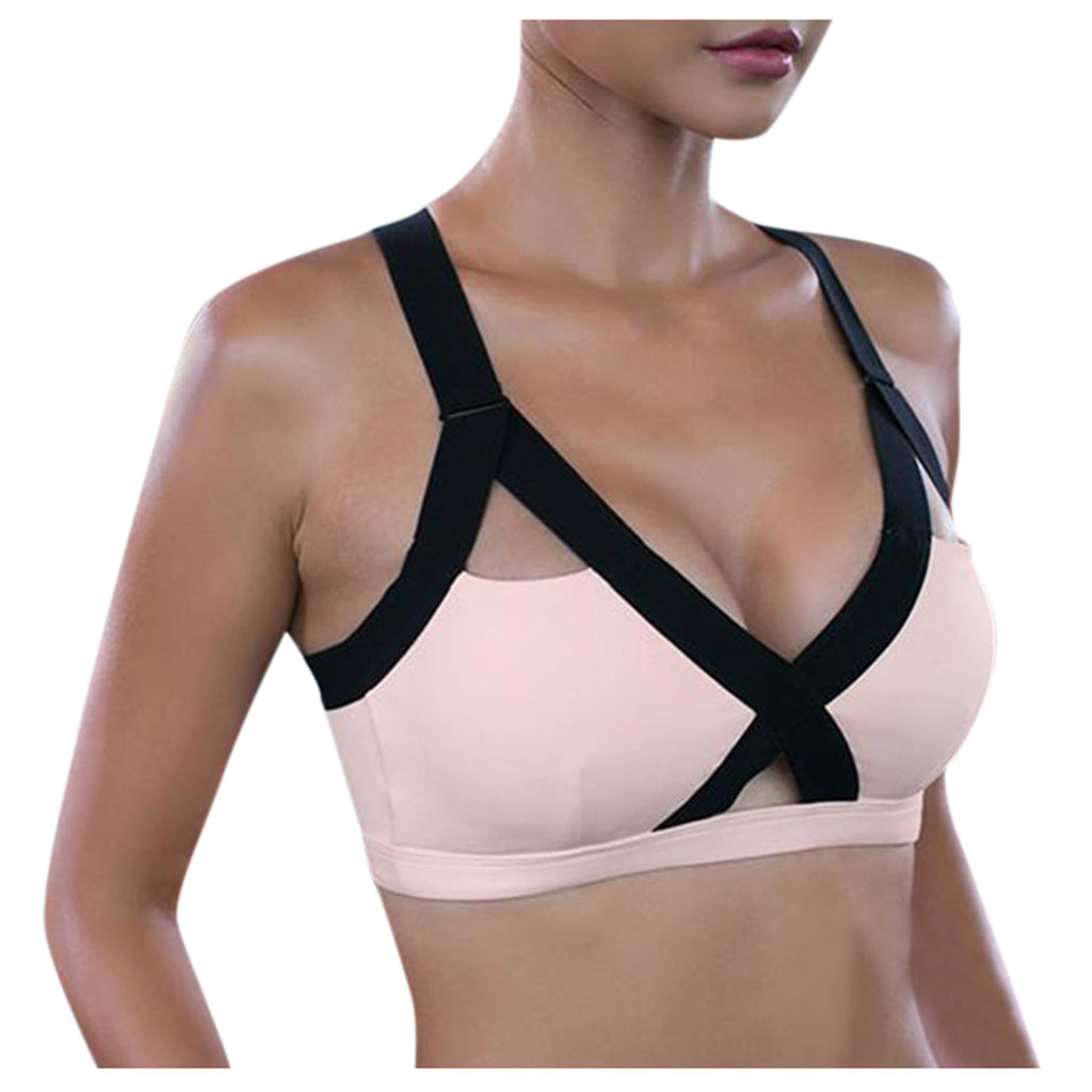 Shockproof Milk-Silk Sports Bra – Sexy Vest-Style Full Cup | No-Rim Running Bra for Maximum Comfort