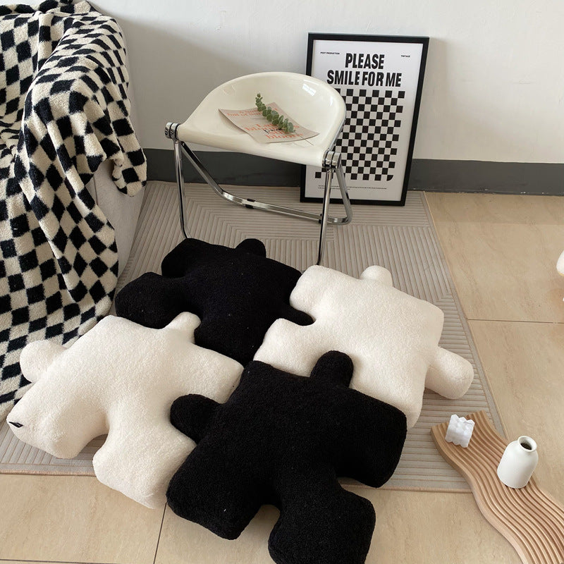 Puzzle Plush Seat Cushion – Soft & Cozy Scandinavian Floor Pillow