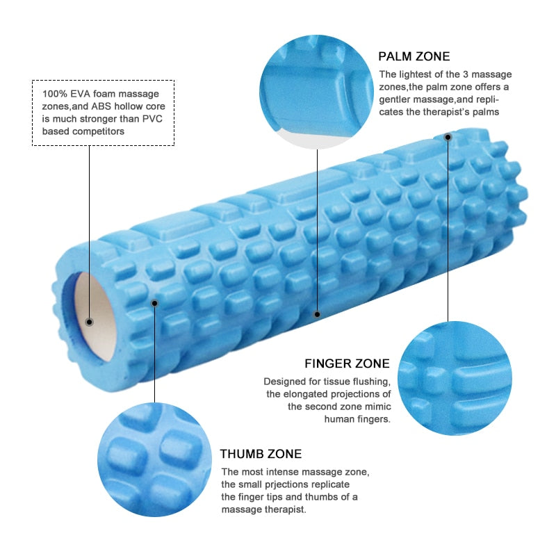 Yoga Foam Roller – Deep Muscle Massage & Recovery Roller for Fitness & Stretching