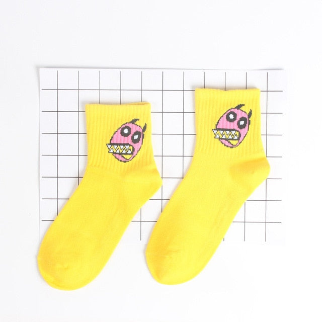 Harajuku Cute Emoji Socks for Women – Cartoon Cotton Short Socks | Fashion, Hipster, Creative & Comfortable