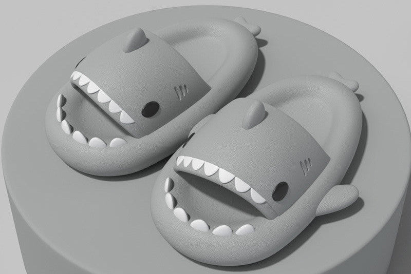 Shark Slippers – Soft Anti-Slip Thick-Sole Indoor & Outdoor Slides