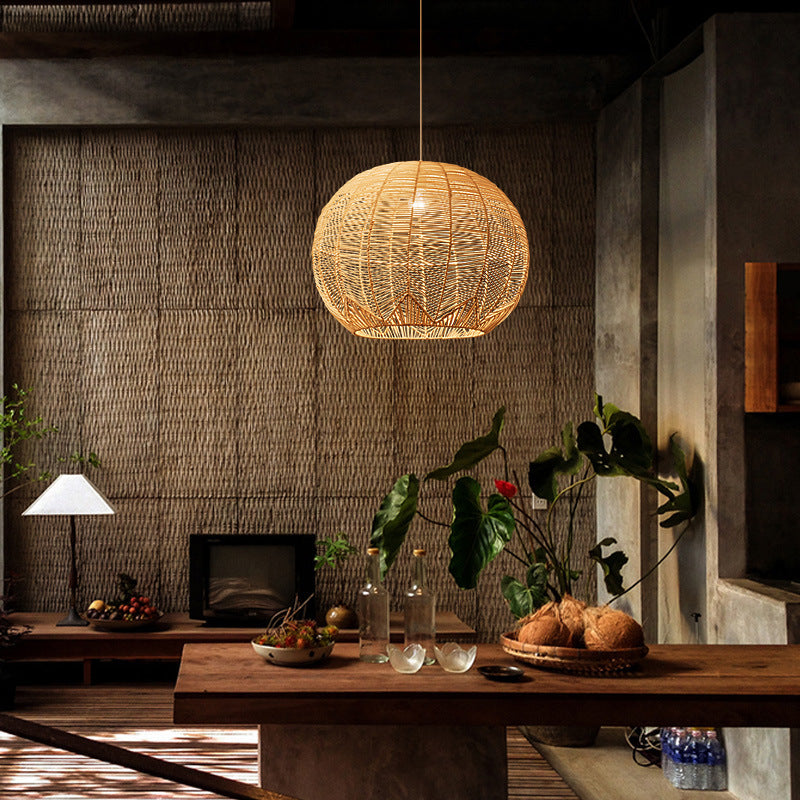 Japanese Zen Rattan Chandelier – Creative Modern Design Lighting