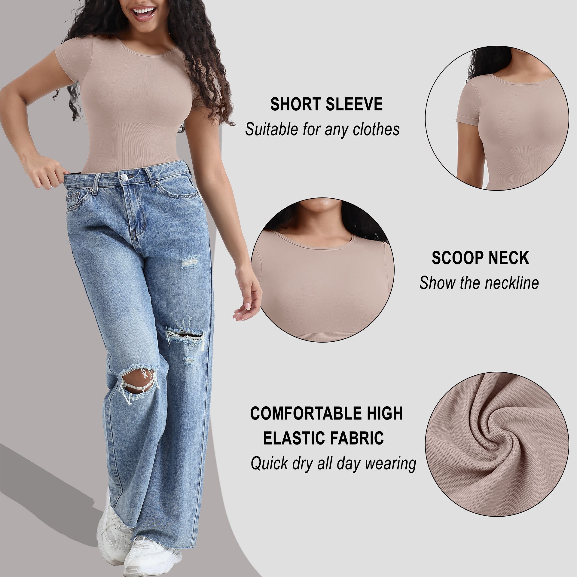 Macacão modelador de compressão corporal para o peito – Suporte abdominal e glúteo sem costuras