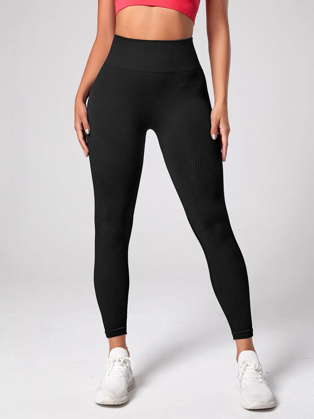 High Waist Active Leggings – Black Tight Fit Workout & Casual Leggings