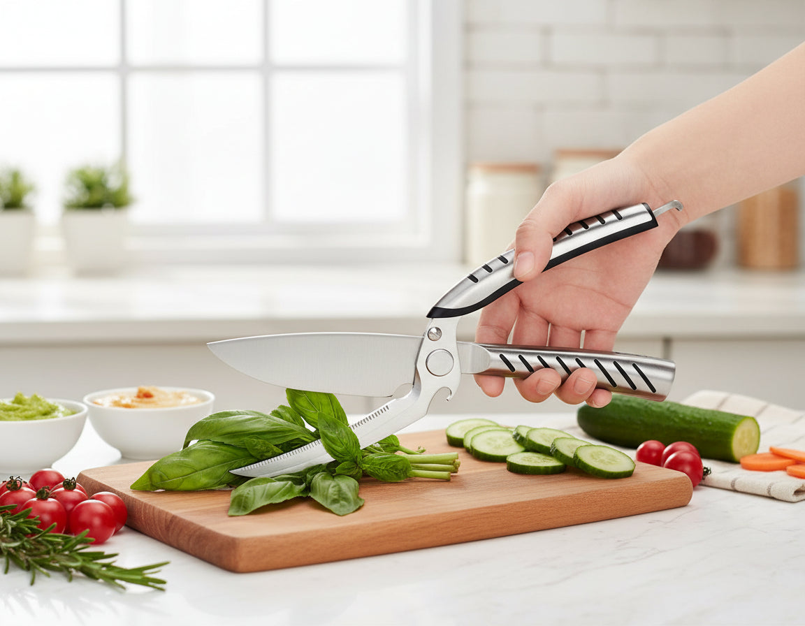 Stainless Steel Multi-Function Kitchen Scissors – Heavy-Duty Poultry & Bone Cutting Shears