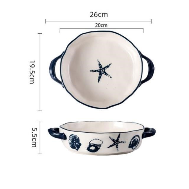 Japanese-Style Bone Porcelain  –  Special Baking Pan