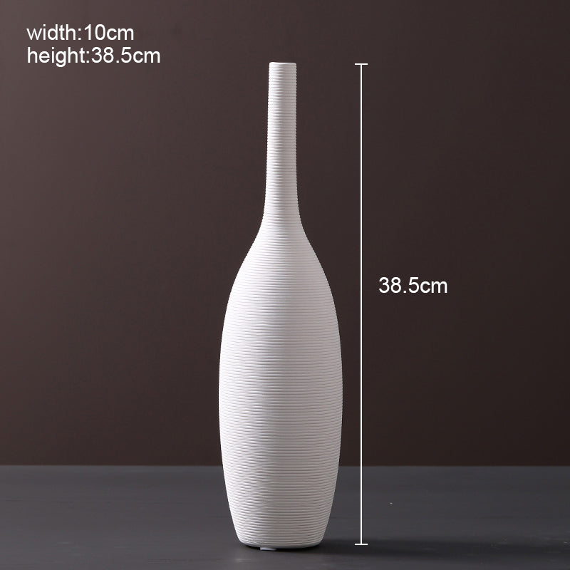 Nordic Ceramic Vase – Scandinavian Modern Home Decoration