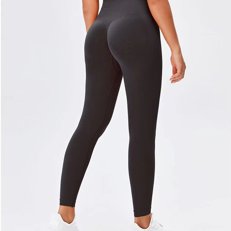 Seamless Tummy Control Yoga Leggings for Women – High-Waist Peach-Butt Workout & Running Fitness Pants