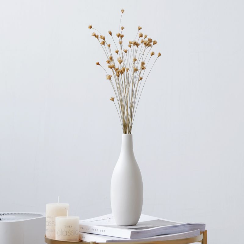 White Porcelain Ceramic Vase – Minimalist Literary Home Decoration