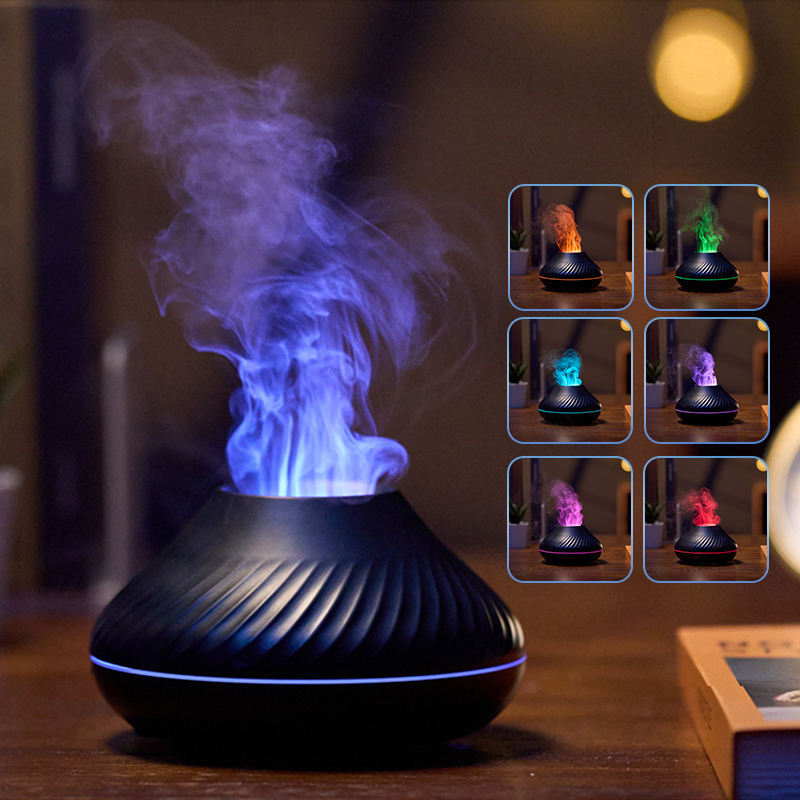 Flame Aroma Diffuser – Flame Humidifier & Essential Oil Aromatherapy Volcano Diffuser