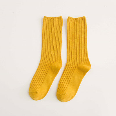 Women’s Retro Striped Cotton Socks – Soft, Breathable & Stylish Everyday Casual Socks