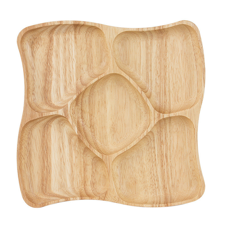 Luxury Wooden Fruit Plate – Fish, Leaf & Square Design Serving Tray