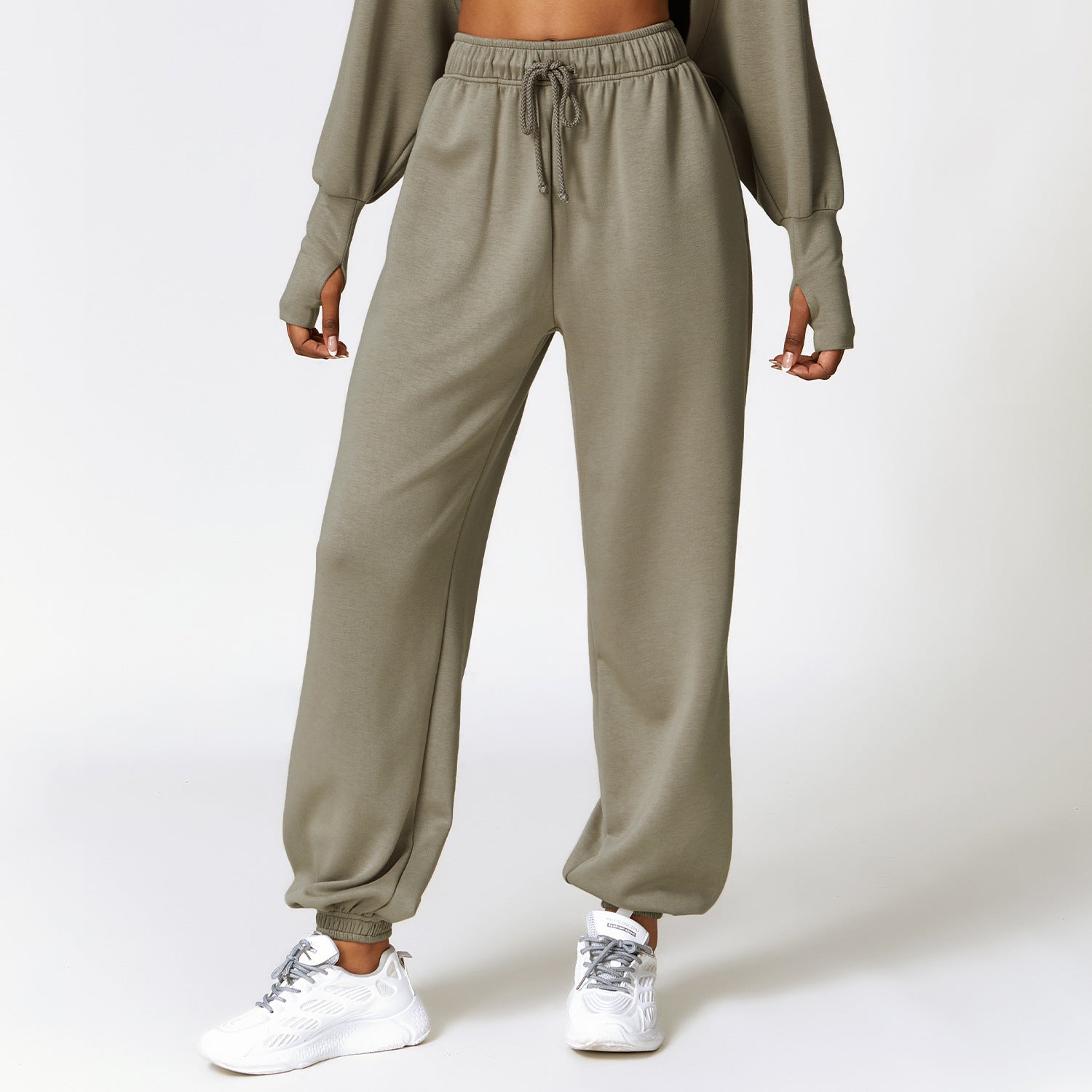 Women's Spring Jogger Set – Joggers | Casual Solid Color Trousers