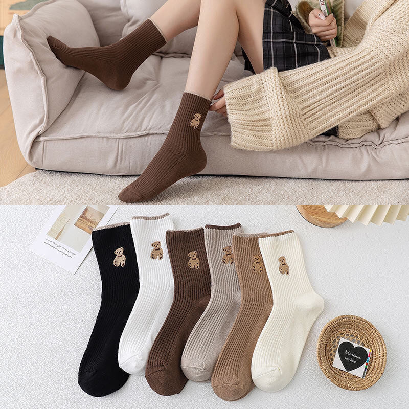 Women’s Quick-Dry Polyester Crew Socks – Sweet Style | Breathable, Sweat-Absorbing & Deodorizing